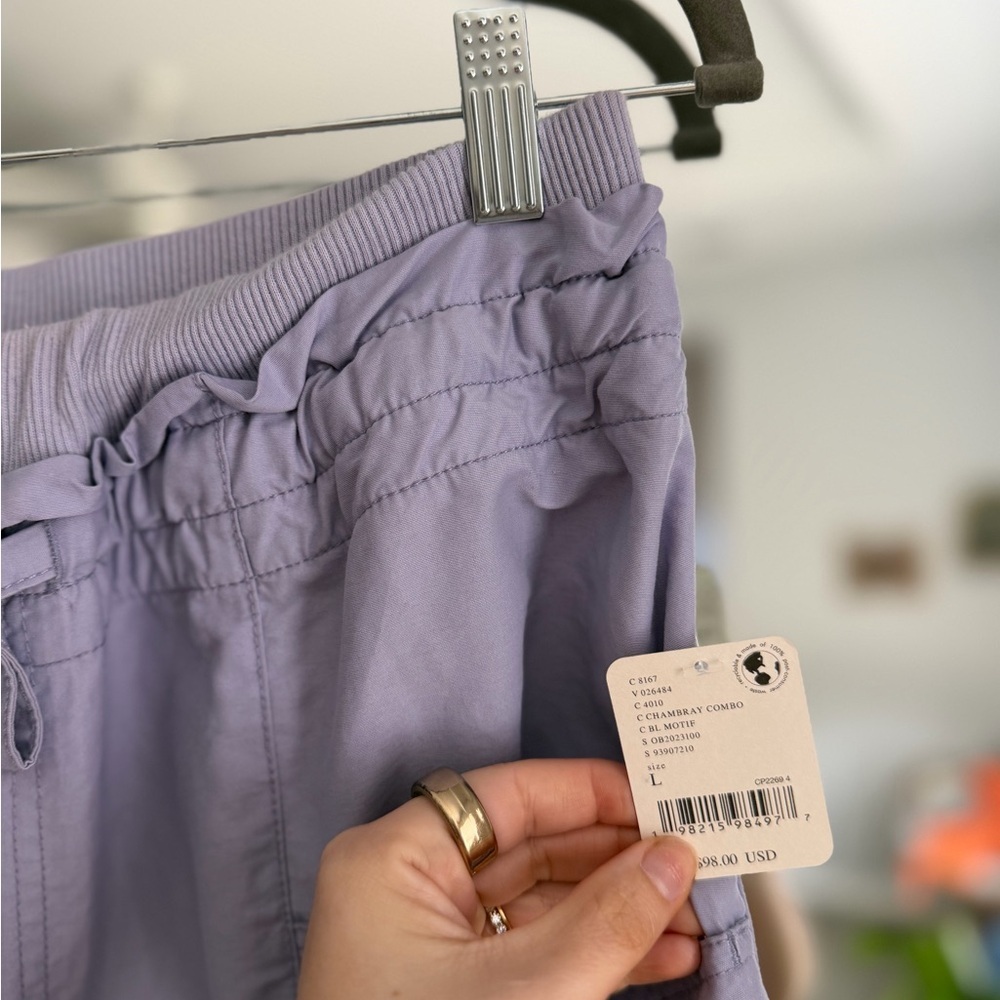 Free people movement purple lilac fresh start baggy pants large nwt - Picture 3 of 3